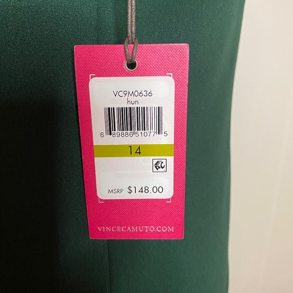 NWT Vince Camuto women’s forrest green sleeveless dress size 14 - Picture 9 of 14